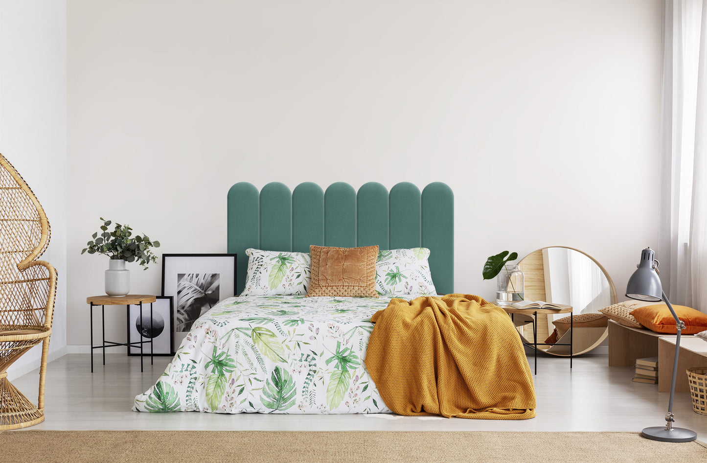 Upholstered Panel Sea Green 20cm