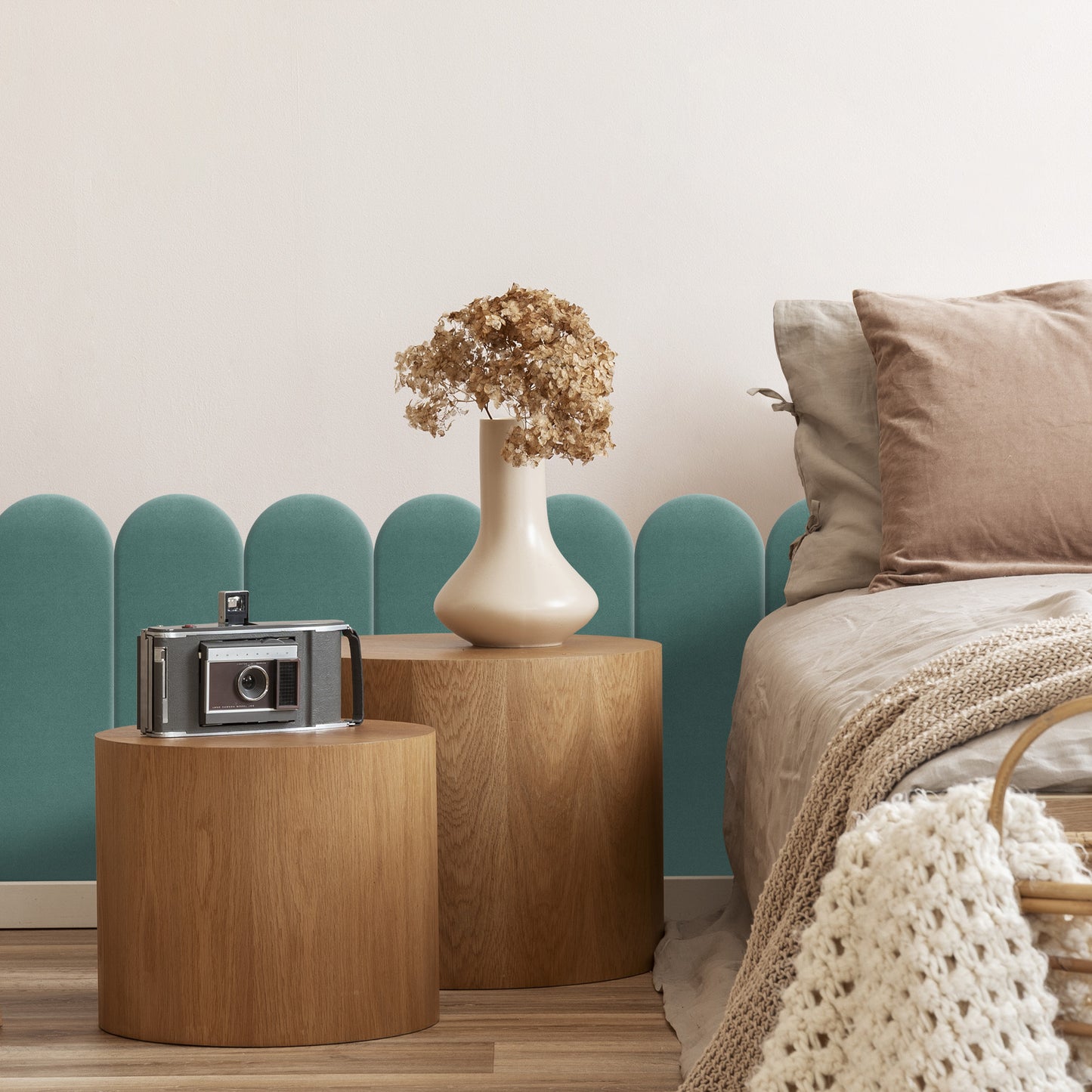 Upholstered Panel Sea Green 20cm