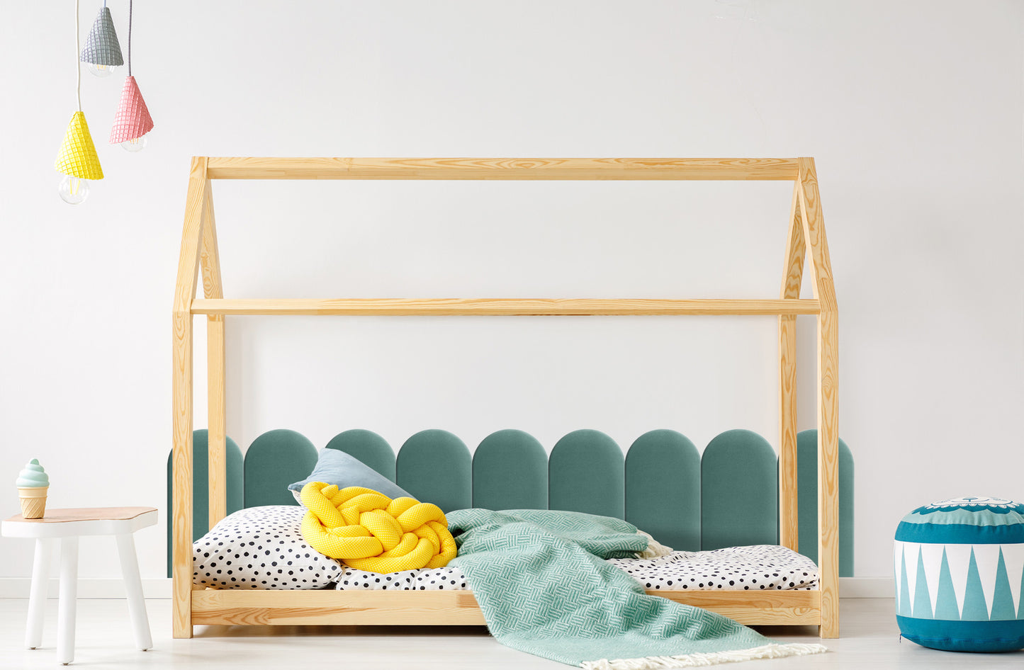Upholstered Panel Sea Green 30cm