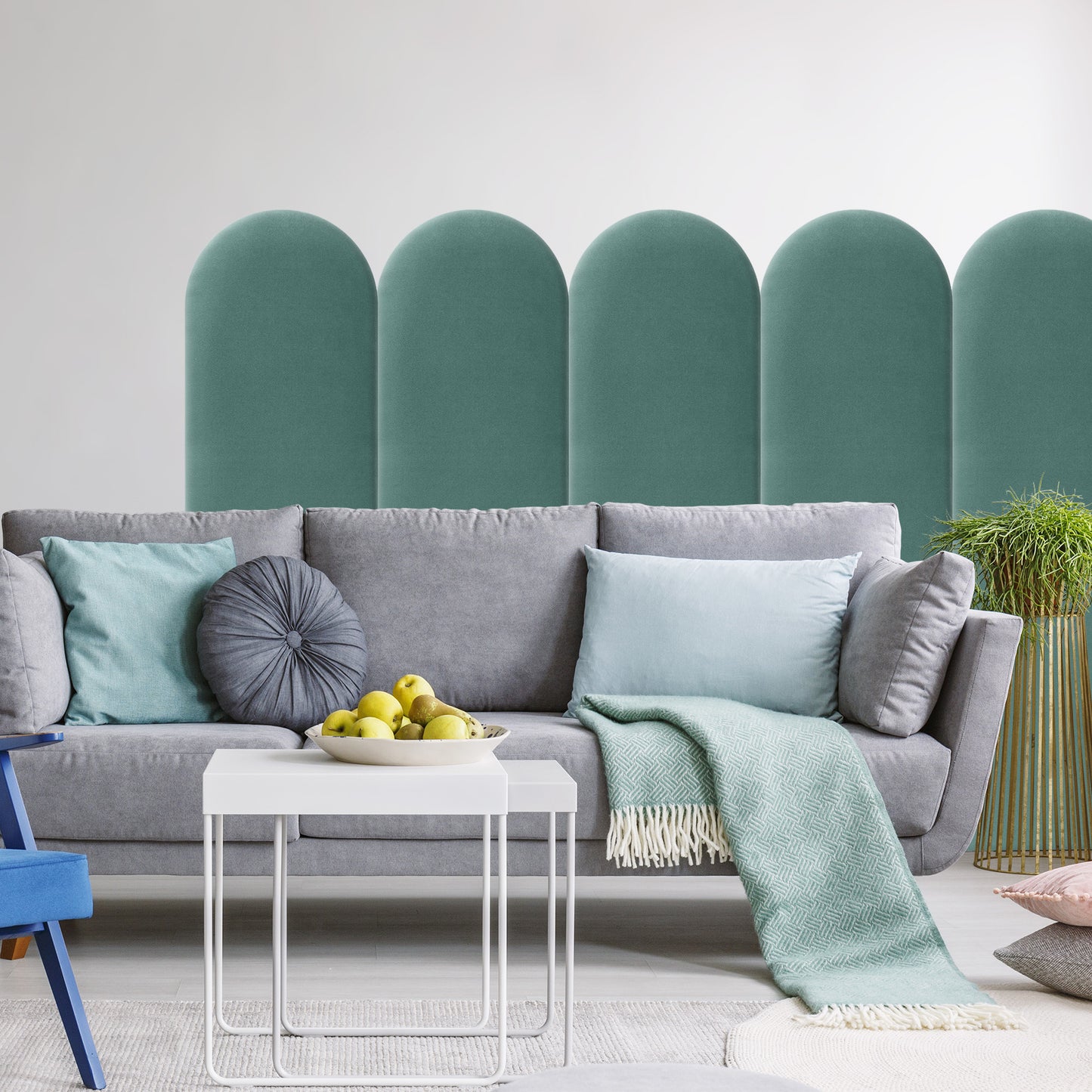 Upholstered Panel Sea Green 30cm