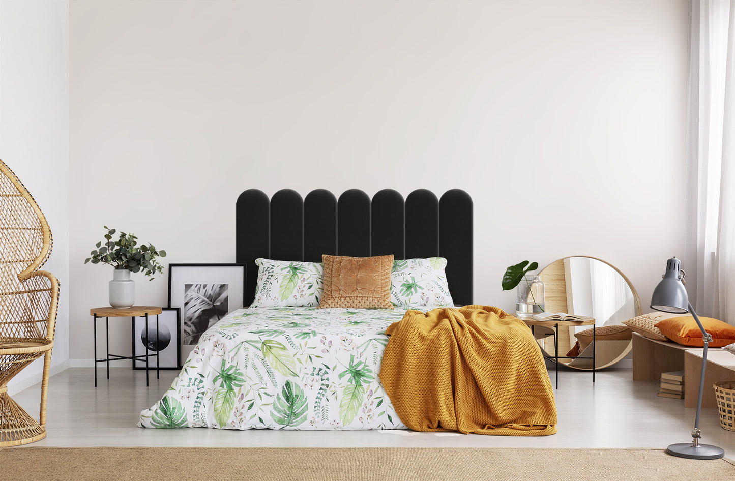 Upholstered Panel Black 20cm