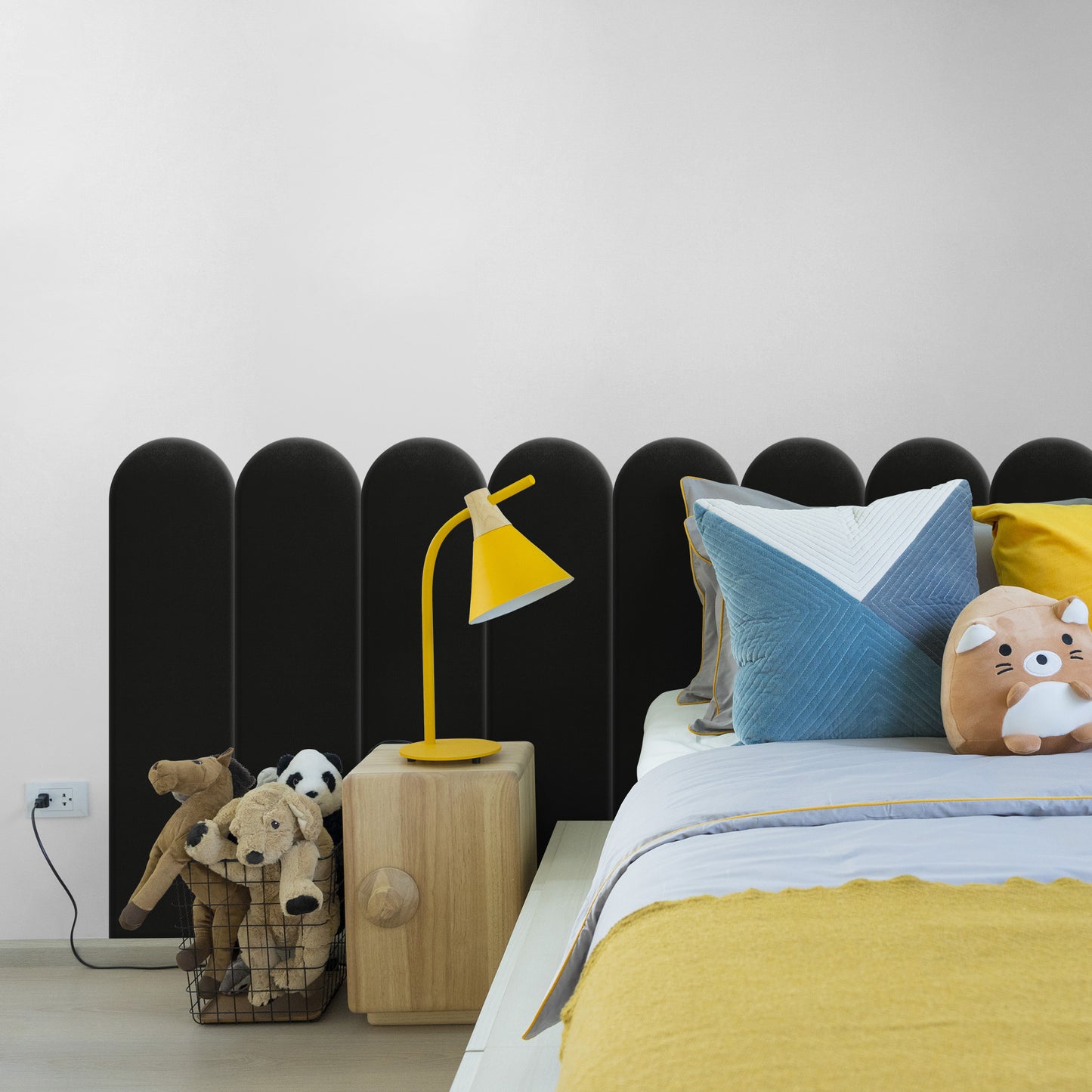 Upholstered Panel Black 20cm