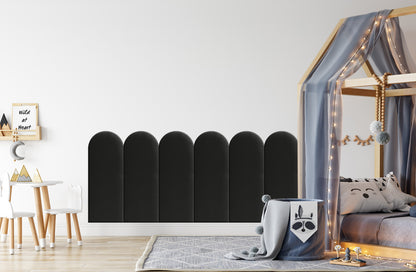 Upholstered Panel Black 30cm