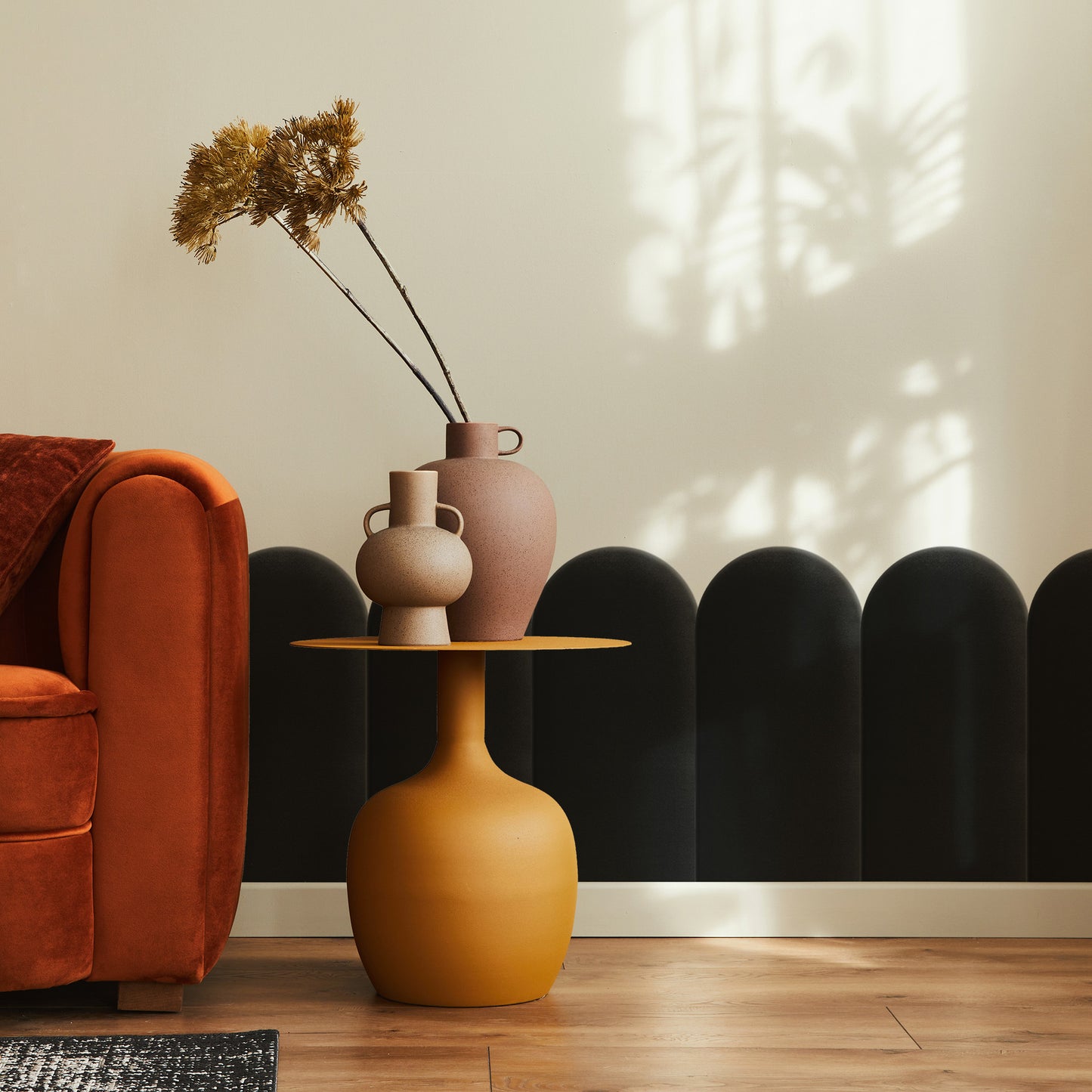 Upholstered Panel Black 30cm