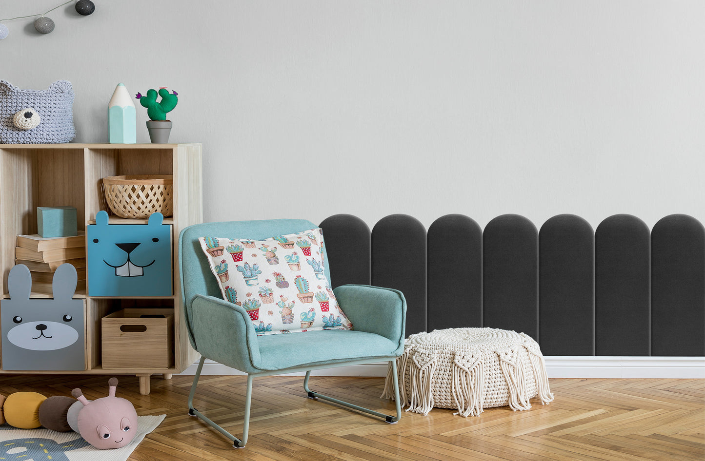 Upholstered Panel Graphite 20cm