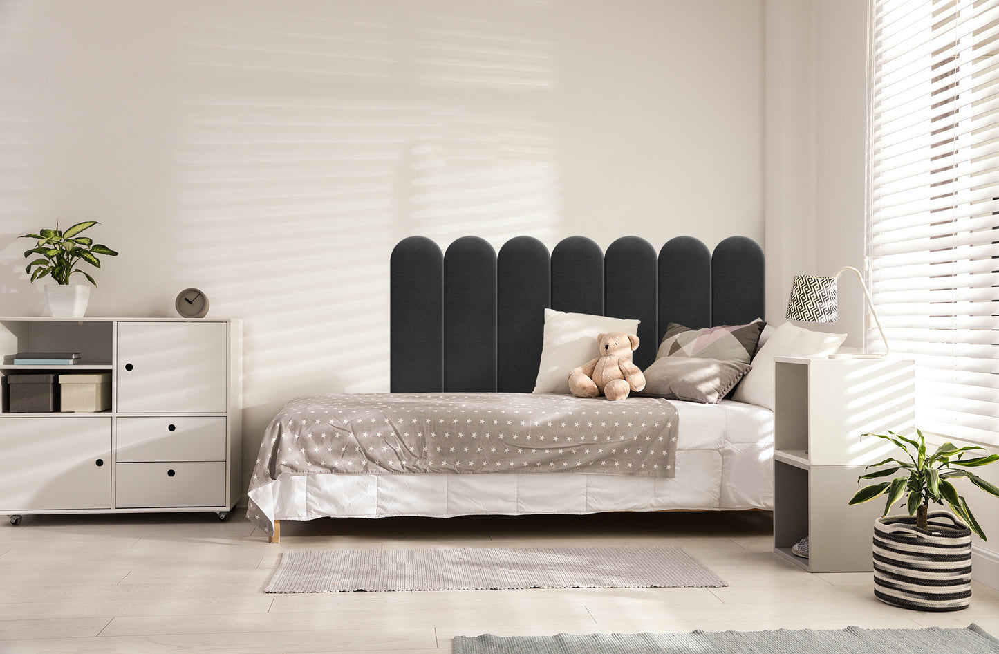 Upholstered Panel Graphite 20cm