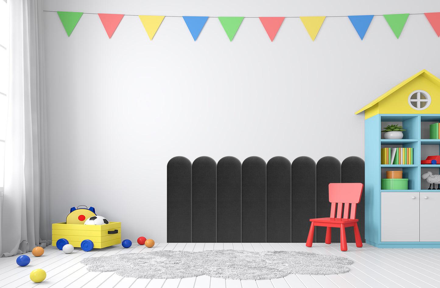 Upholstered Panel Graphite 20cm