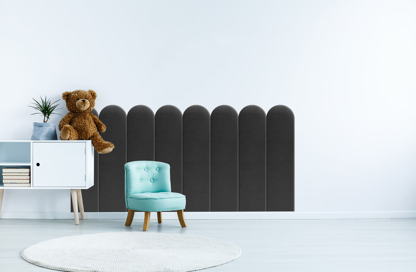 Upholstered Panel Graphite 20cm