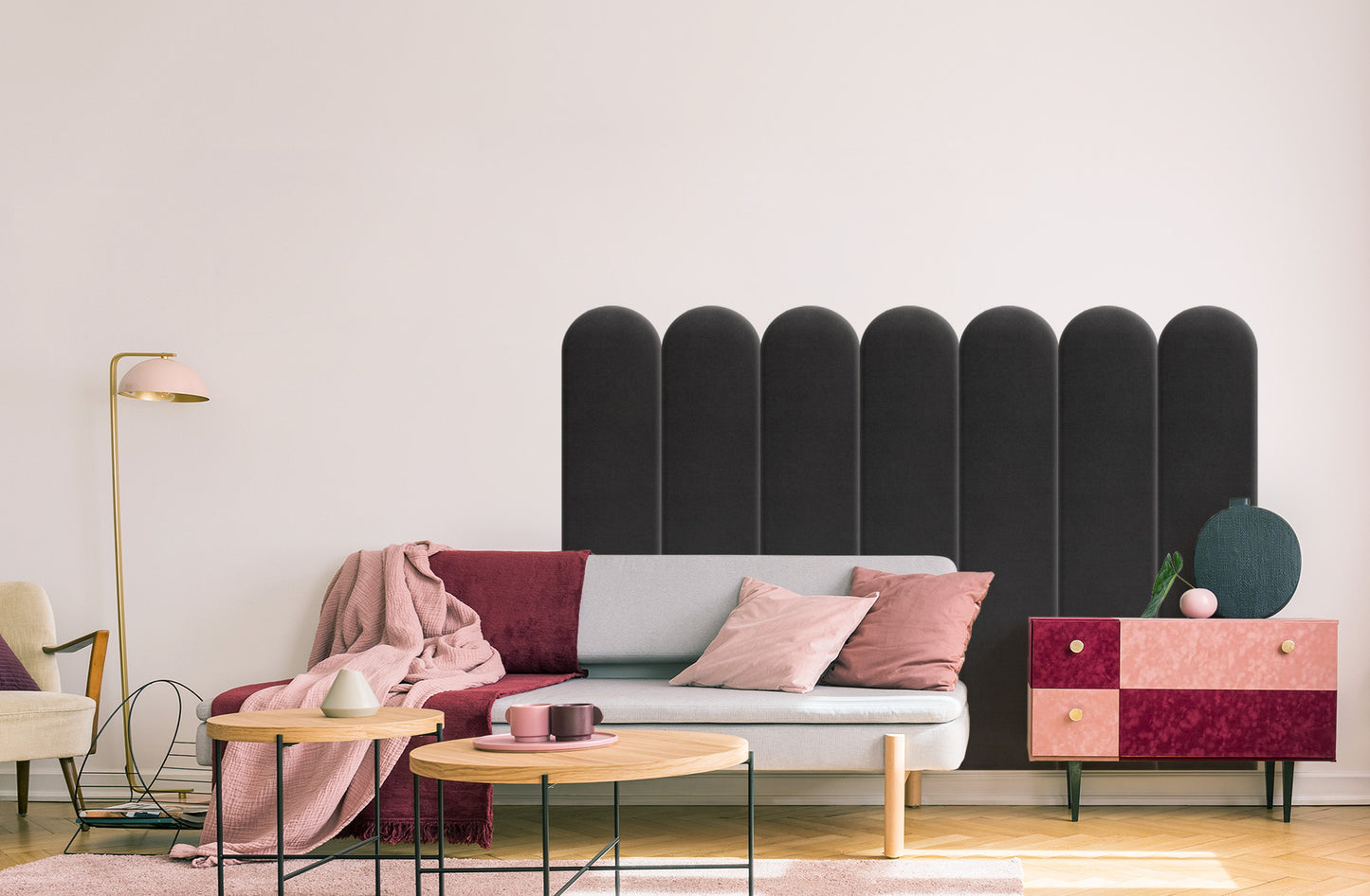 Upholstered Panel Graphite 20cm