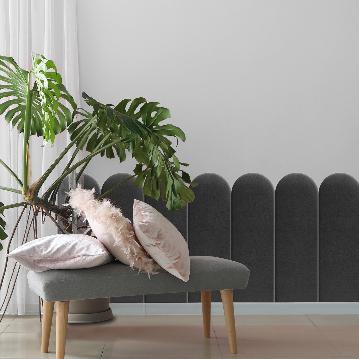 Upholstered Panel Graphite 20cm