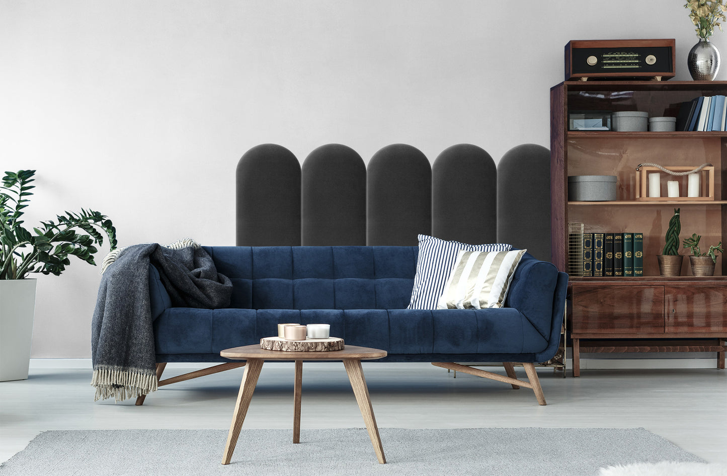 Upholstered Panel Graphite 30cm