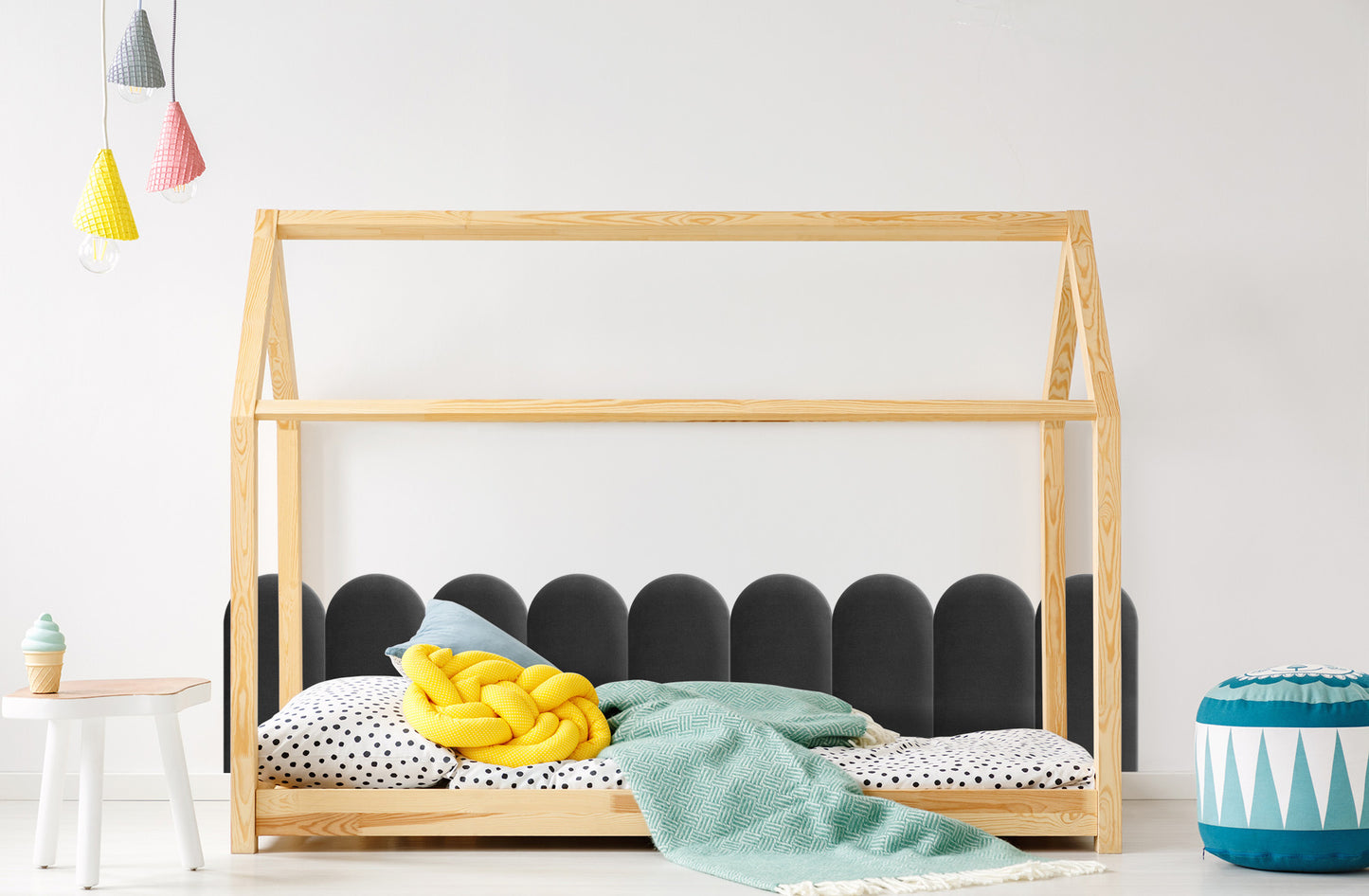 Upholstered Panel Graphite 30cm