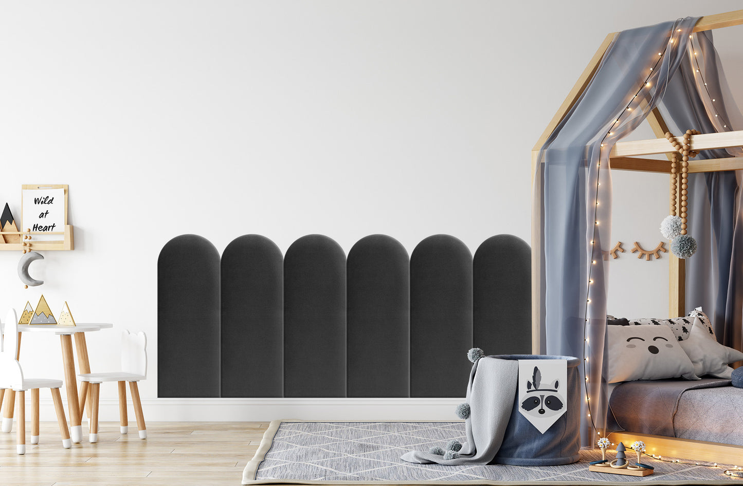Upholstered Panel Graphite 30cm