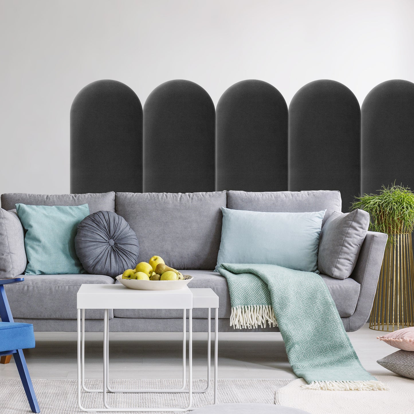 Upholstered Panel Graphite 30cm