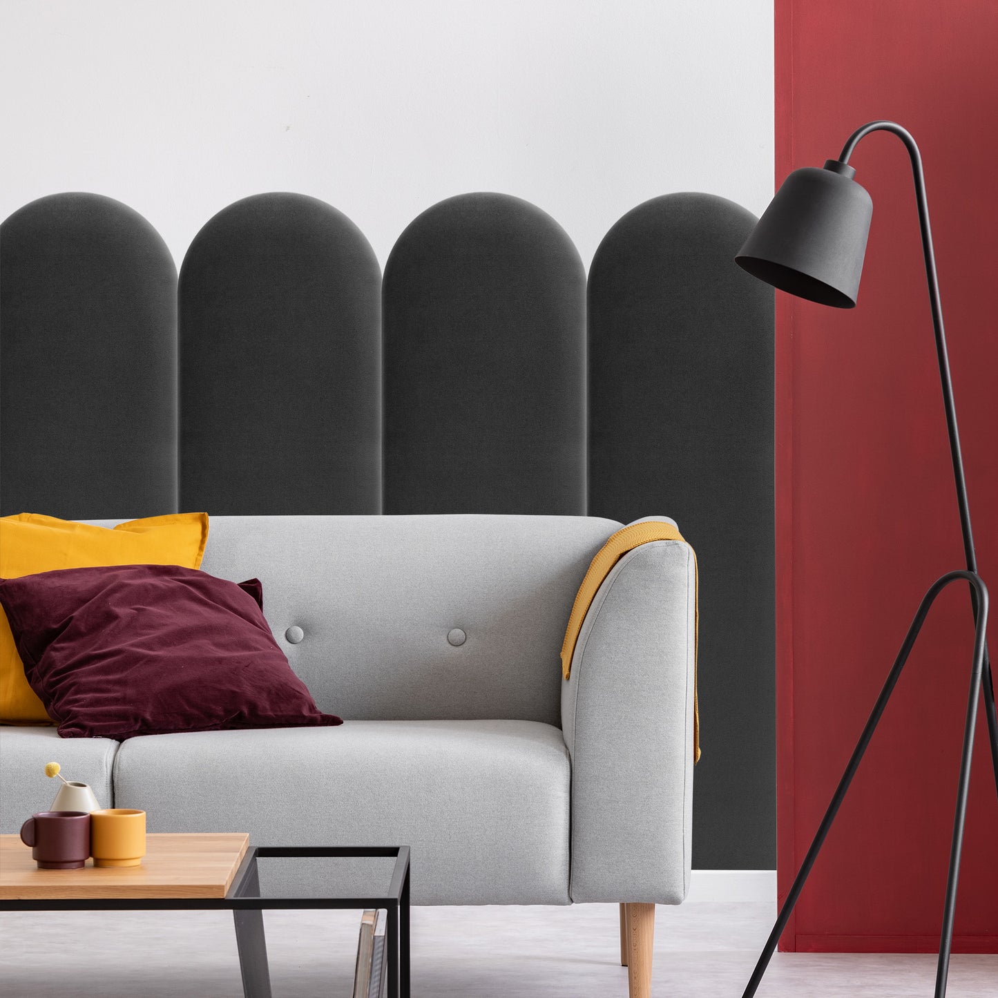 Upholstered Panel Graphite 30cm