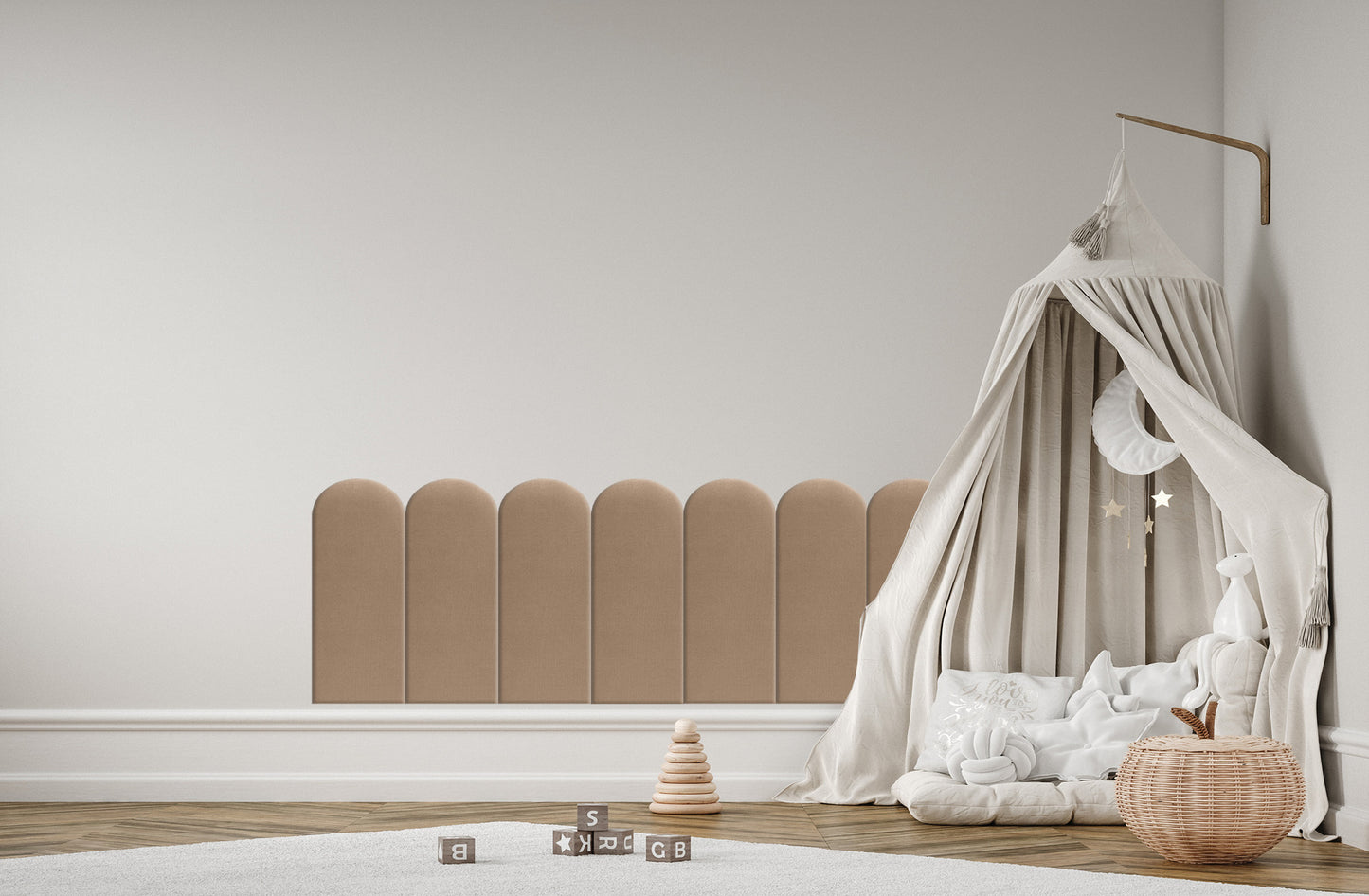 Upholstered Panel Beige 20cm