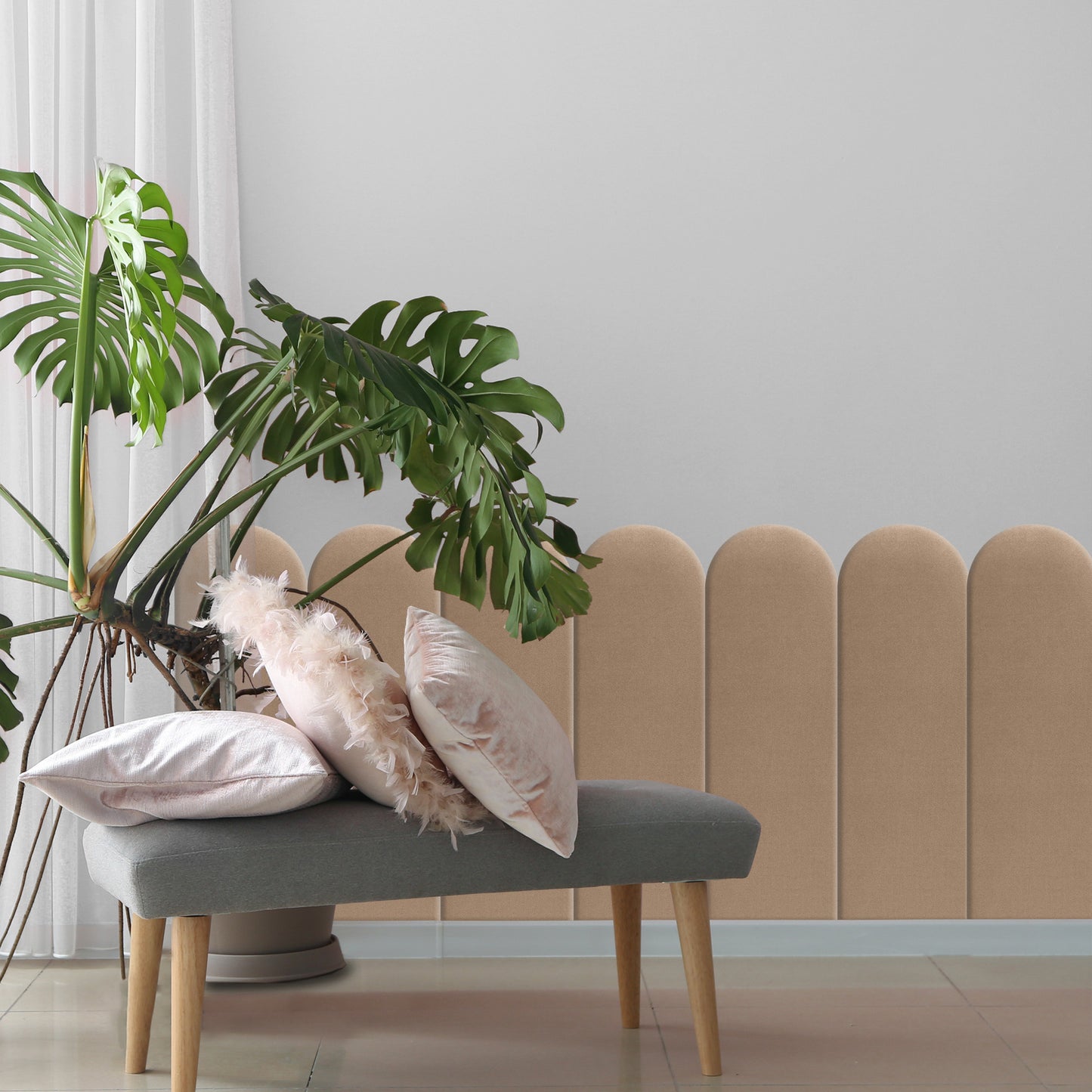 Upholstered Panel Beige 20cm