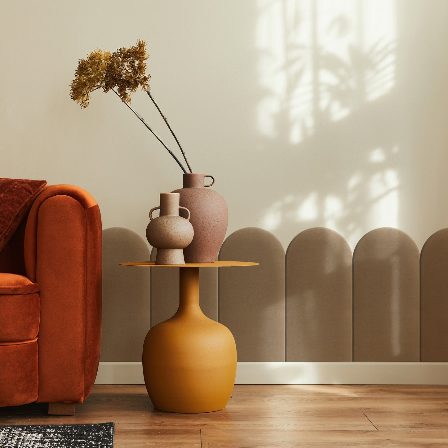 Upholstered Panel Beige 30cm