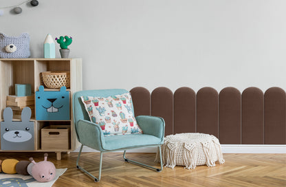 Upholstered Panel Brown 20cm
