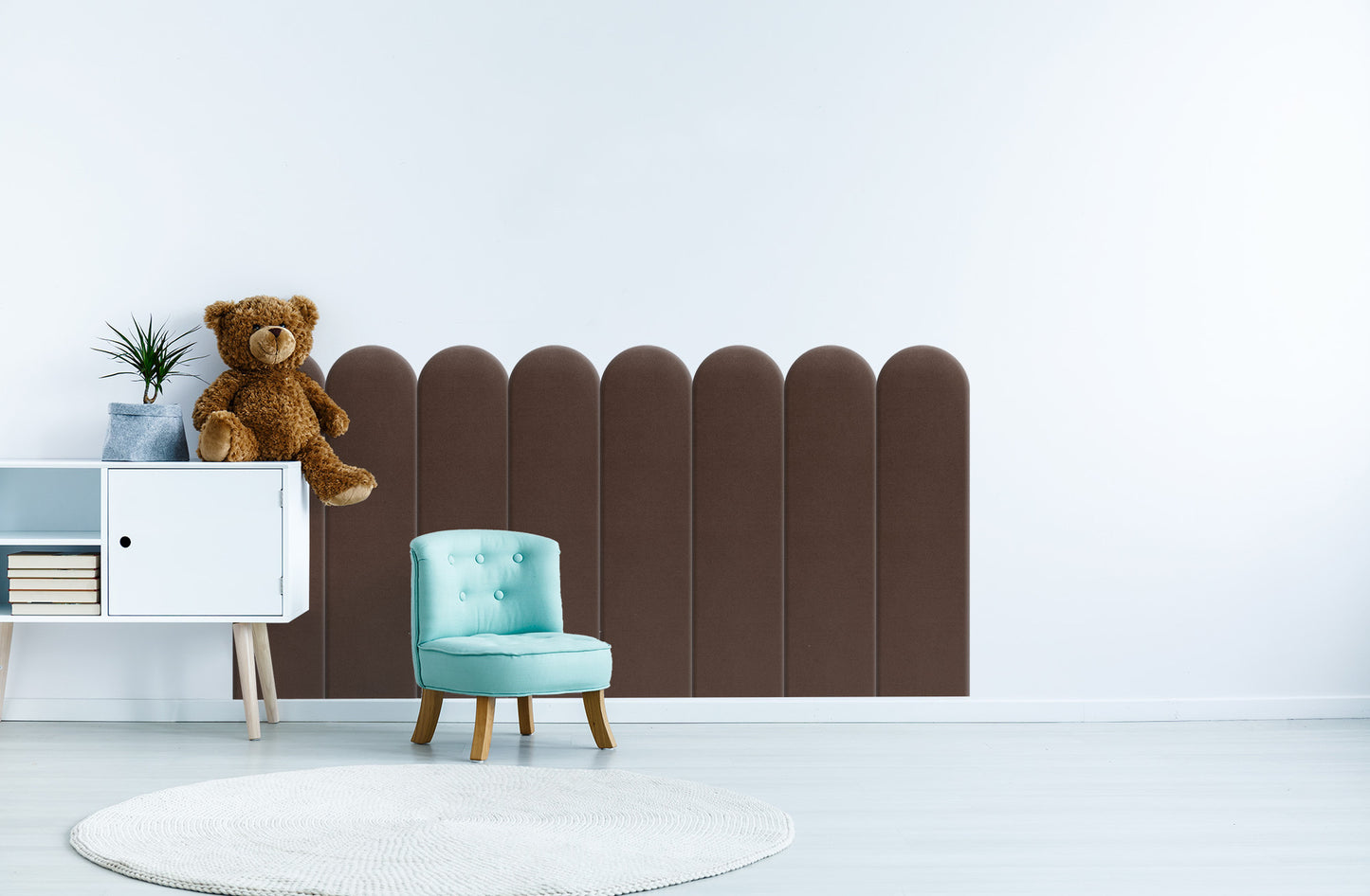 Upholstered Panel Brown 20cm
