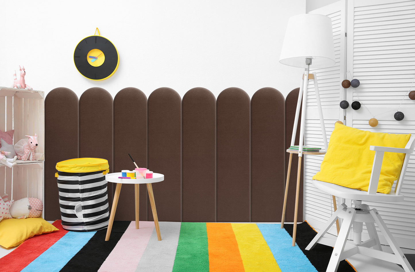Upholstered Panel Brown 20cm