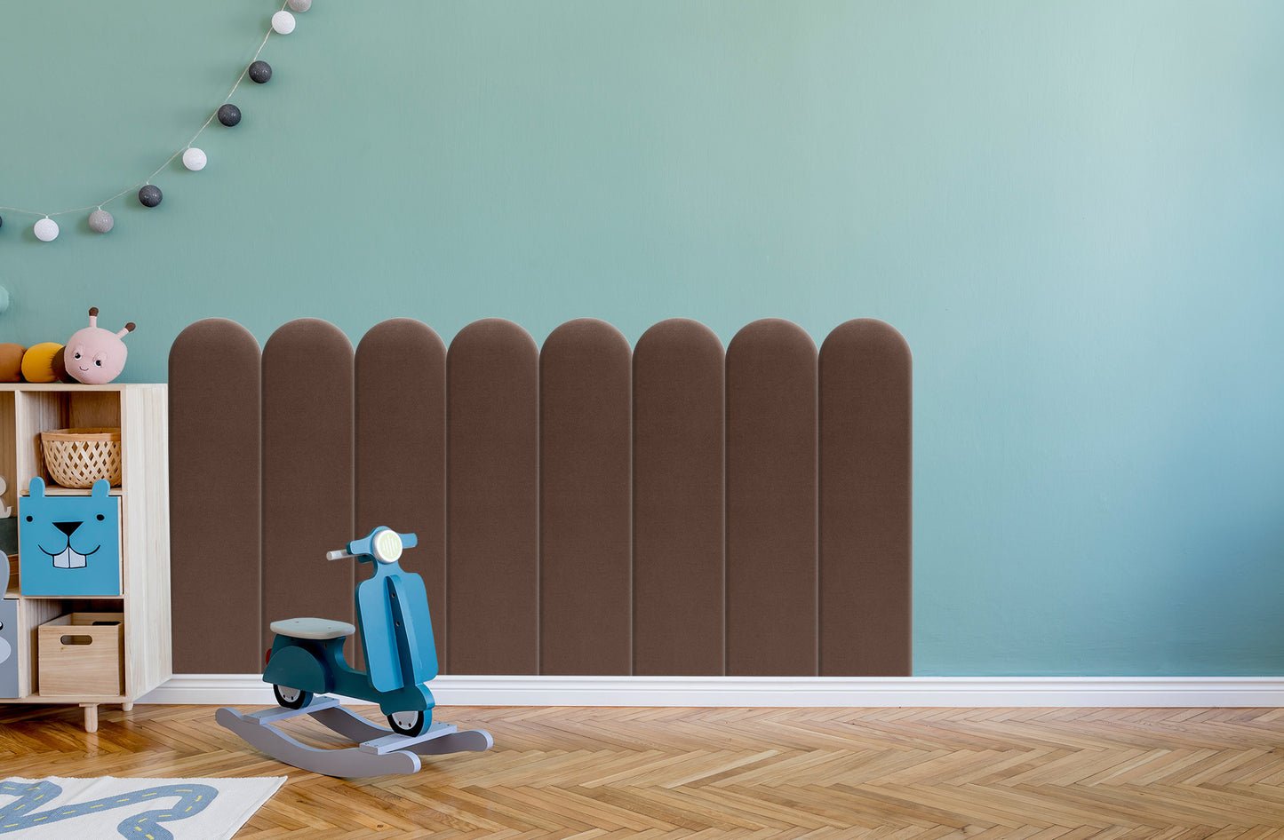 Upholstered Panel Brown 20cm