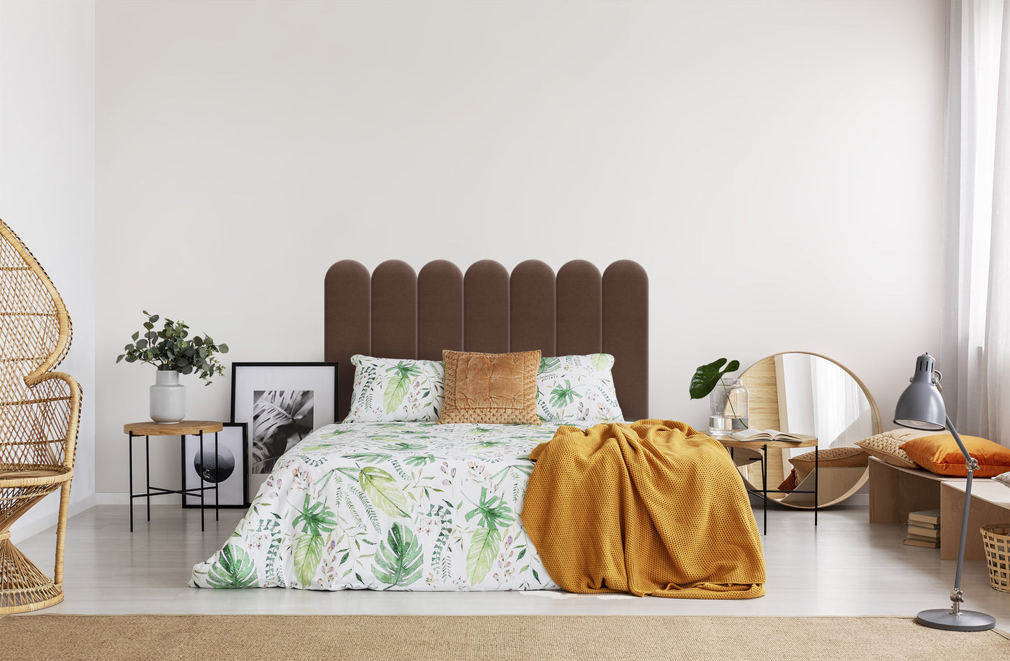 Upholstered Panel Brown 20cm