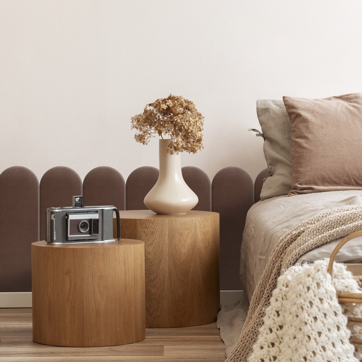 Upholstered Panel Brown 20cm