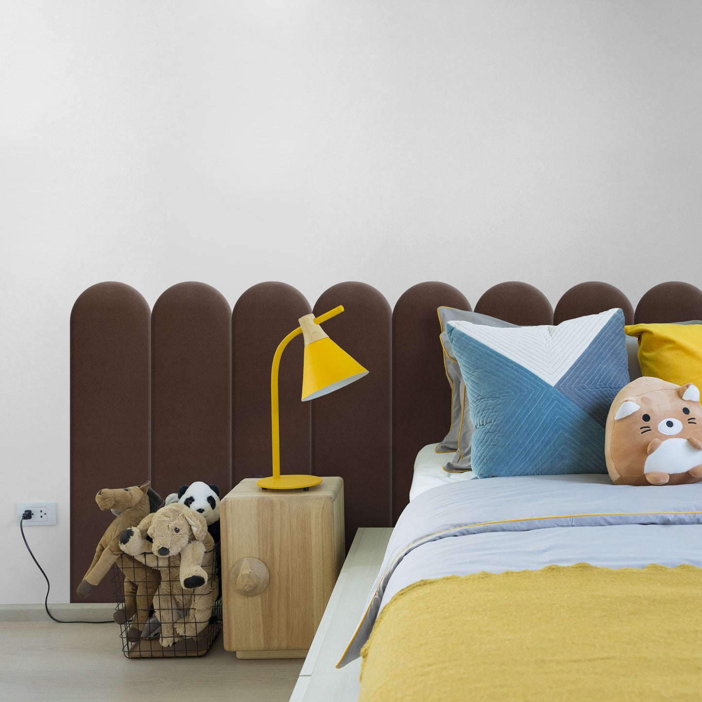 Upholstered Panel Brown 20cm
