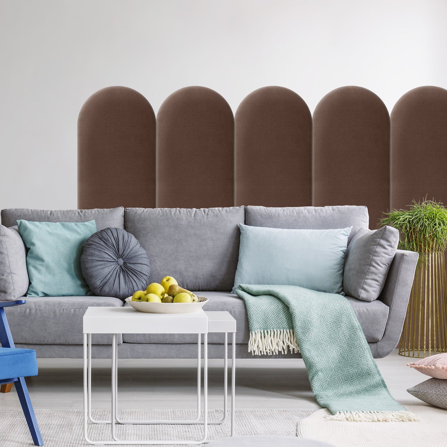 Upholstered Panel Brown 30cm
