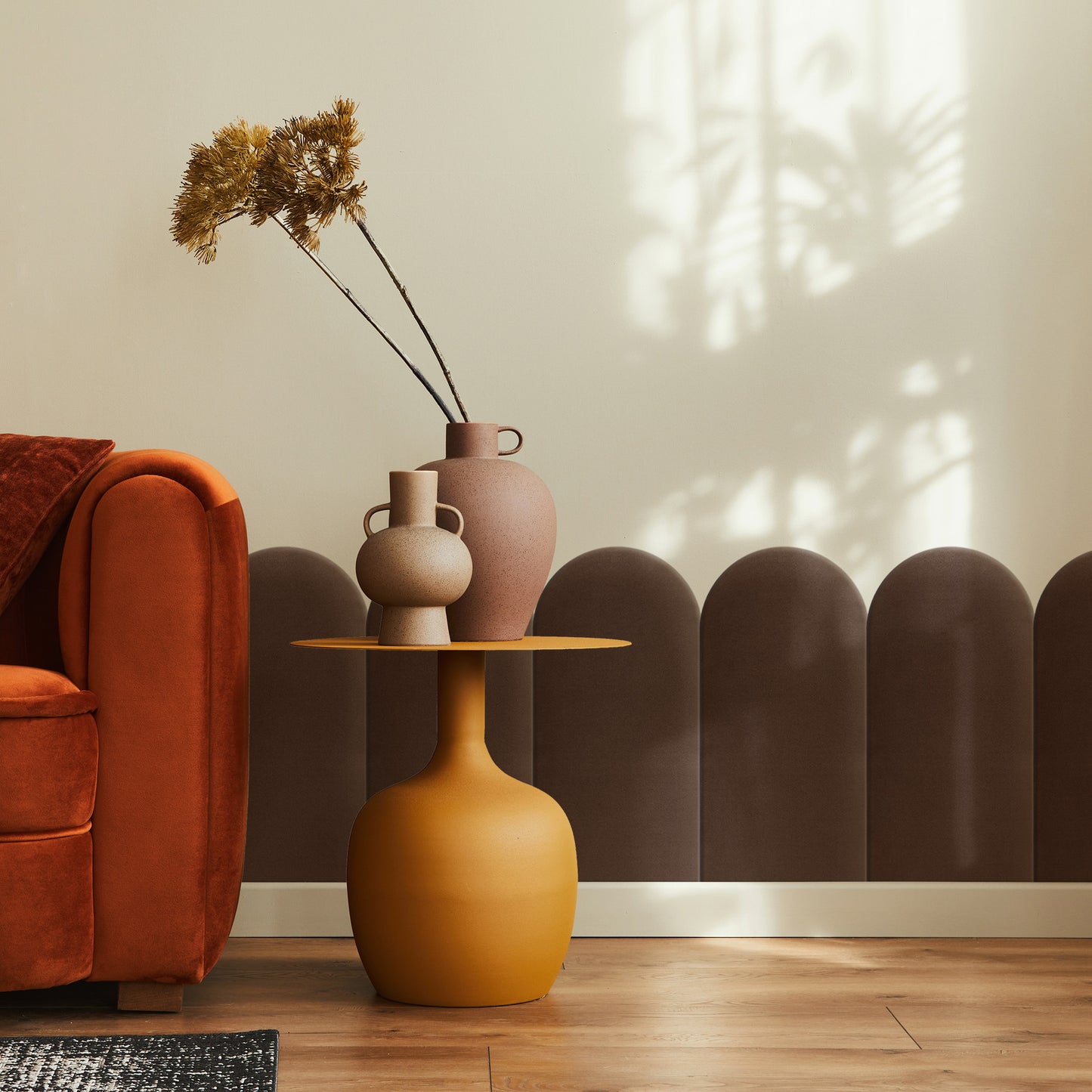 Upholstered Panel Brown 30cm