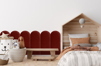 Upholstered Panel Maroon 30cm