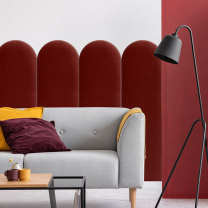 Upholstered Panel Maroon 30cm