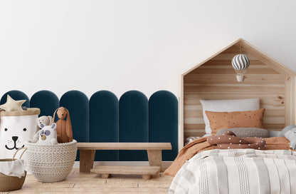 Upholstered Panel Navy Blue 30cm