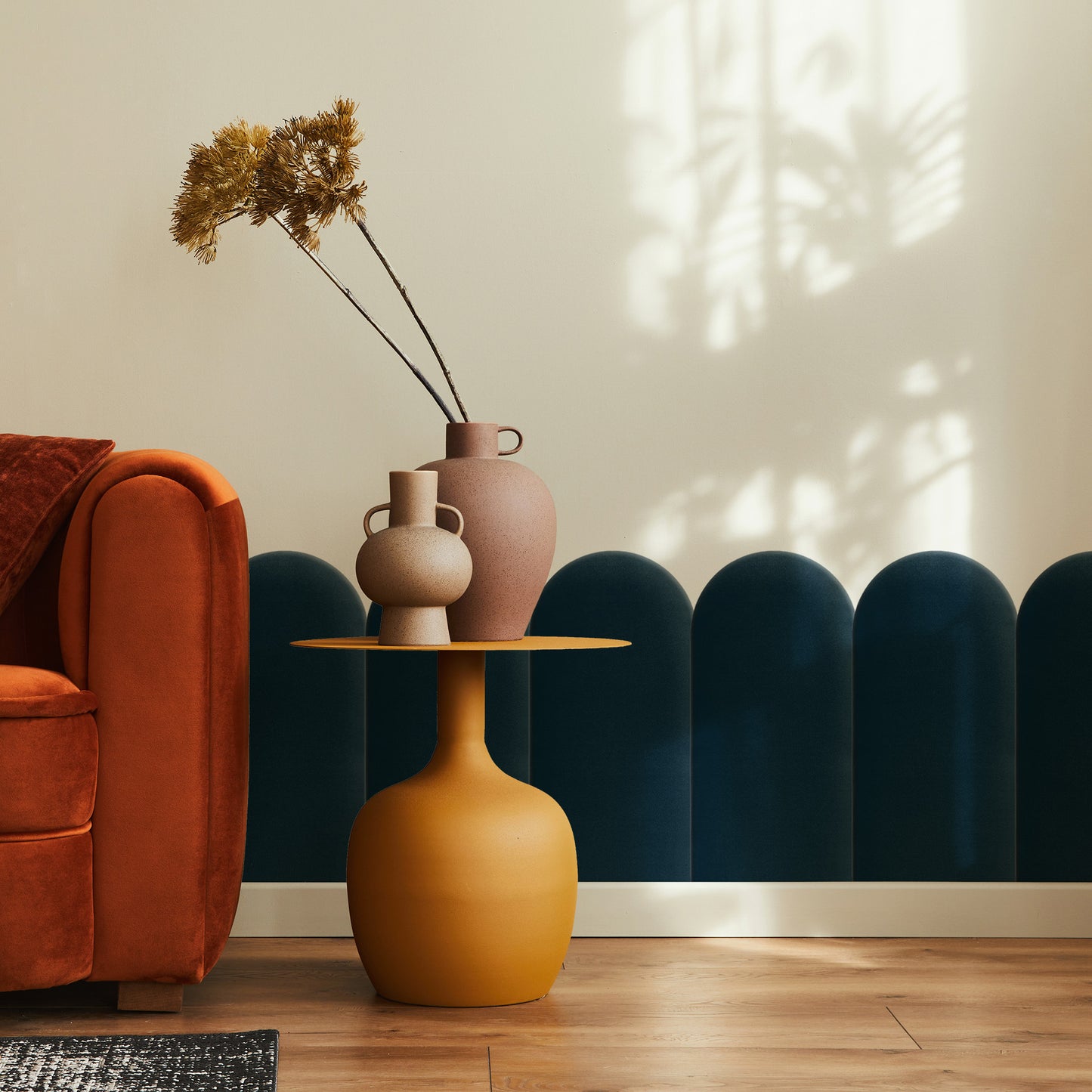 Upholstered Panel Navy Blue 30cm
