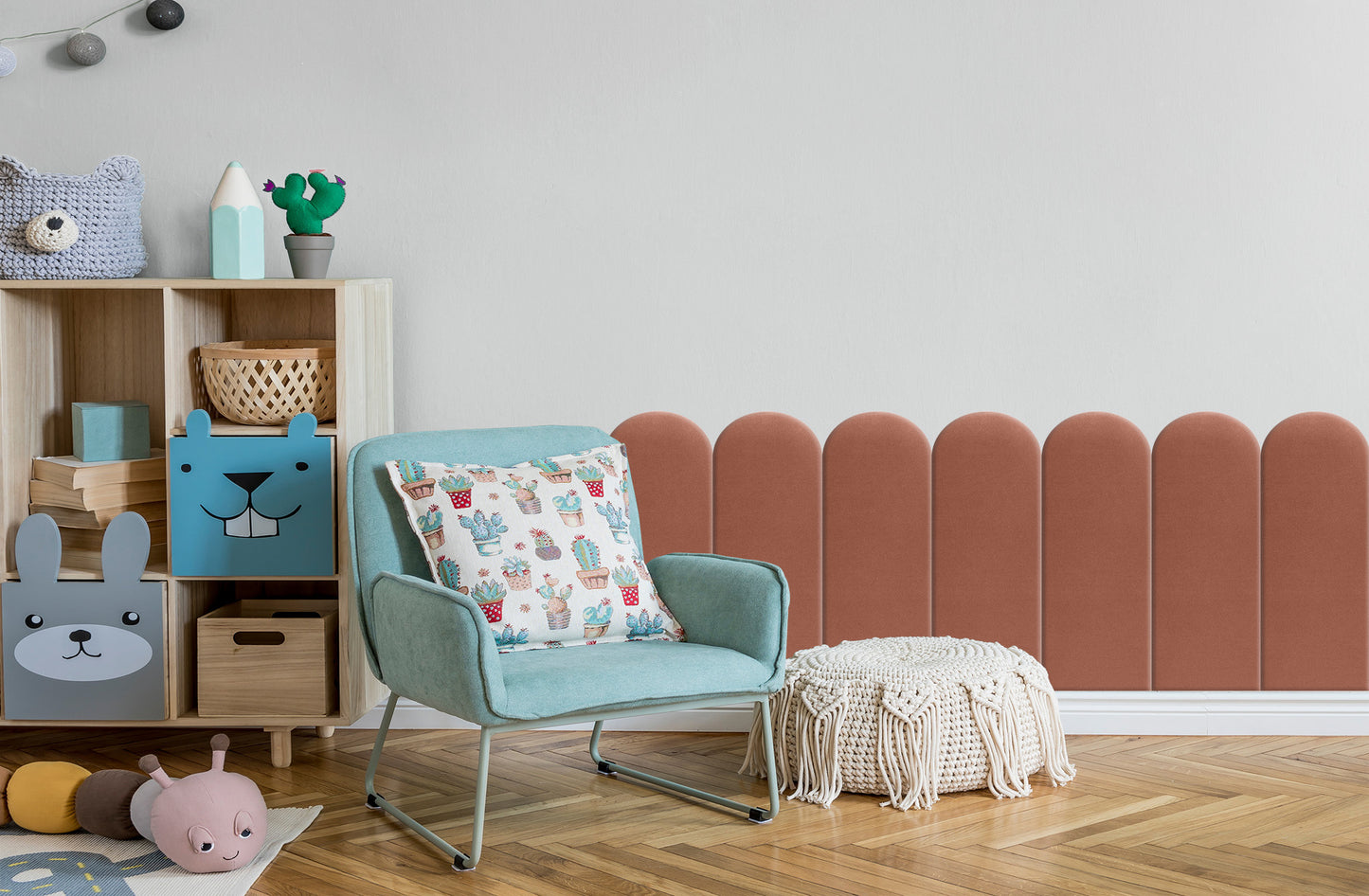 Upholstered Panel Dirty Pink 20cm