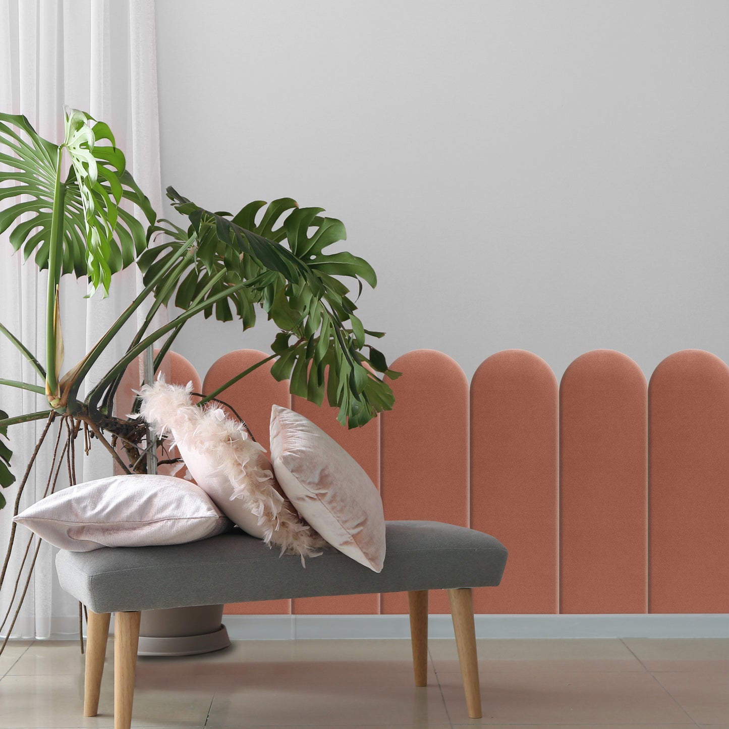 Upholstered Panel Dirty Pink 20cm