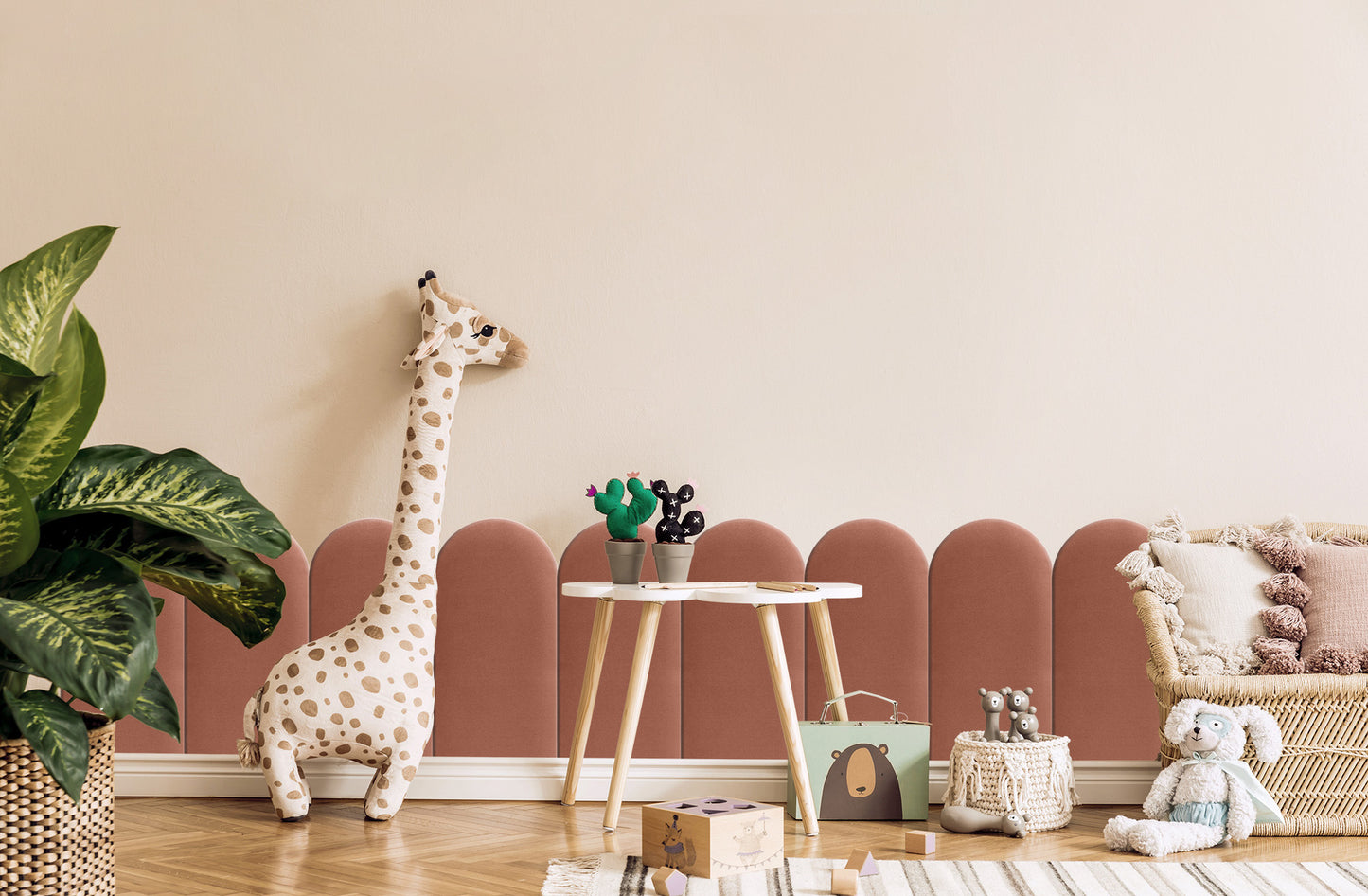 Upholstered Panel Dirty Pink 30cm