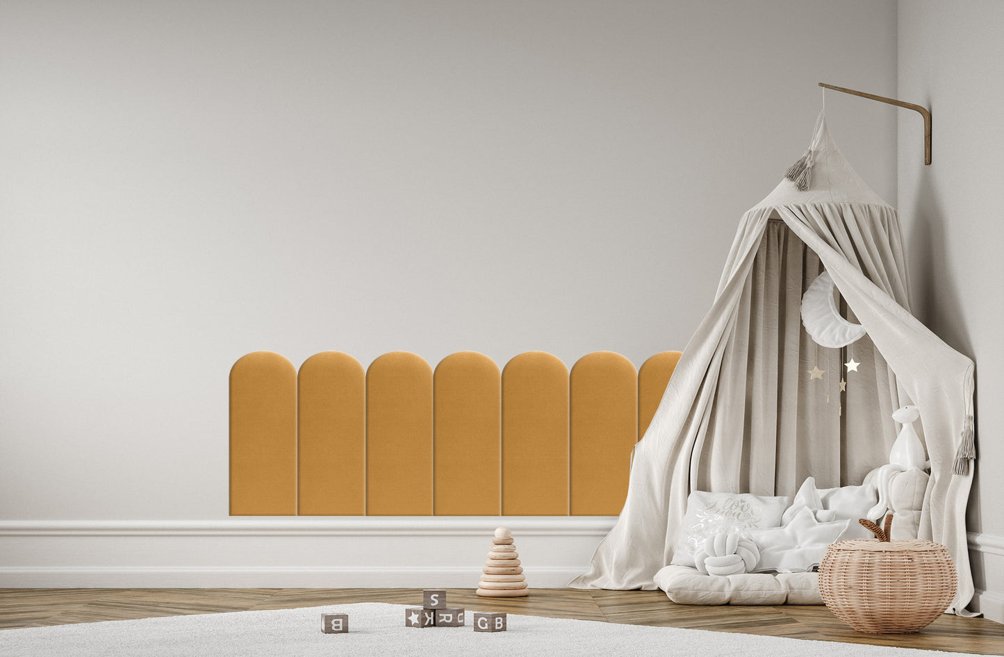 Upholstered Panel Yellow 20cm