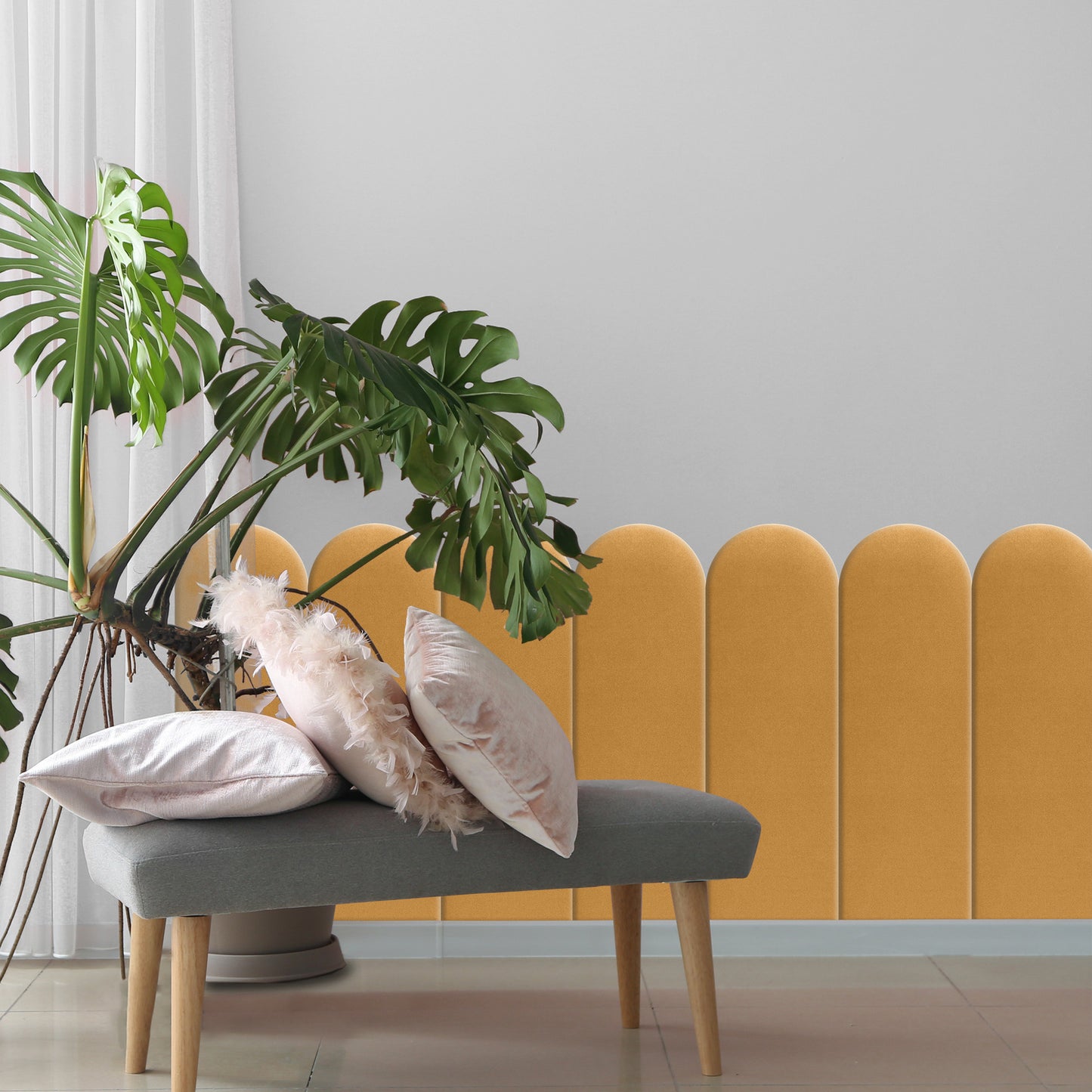 Upholstered Panel Yellow 20cm