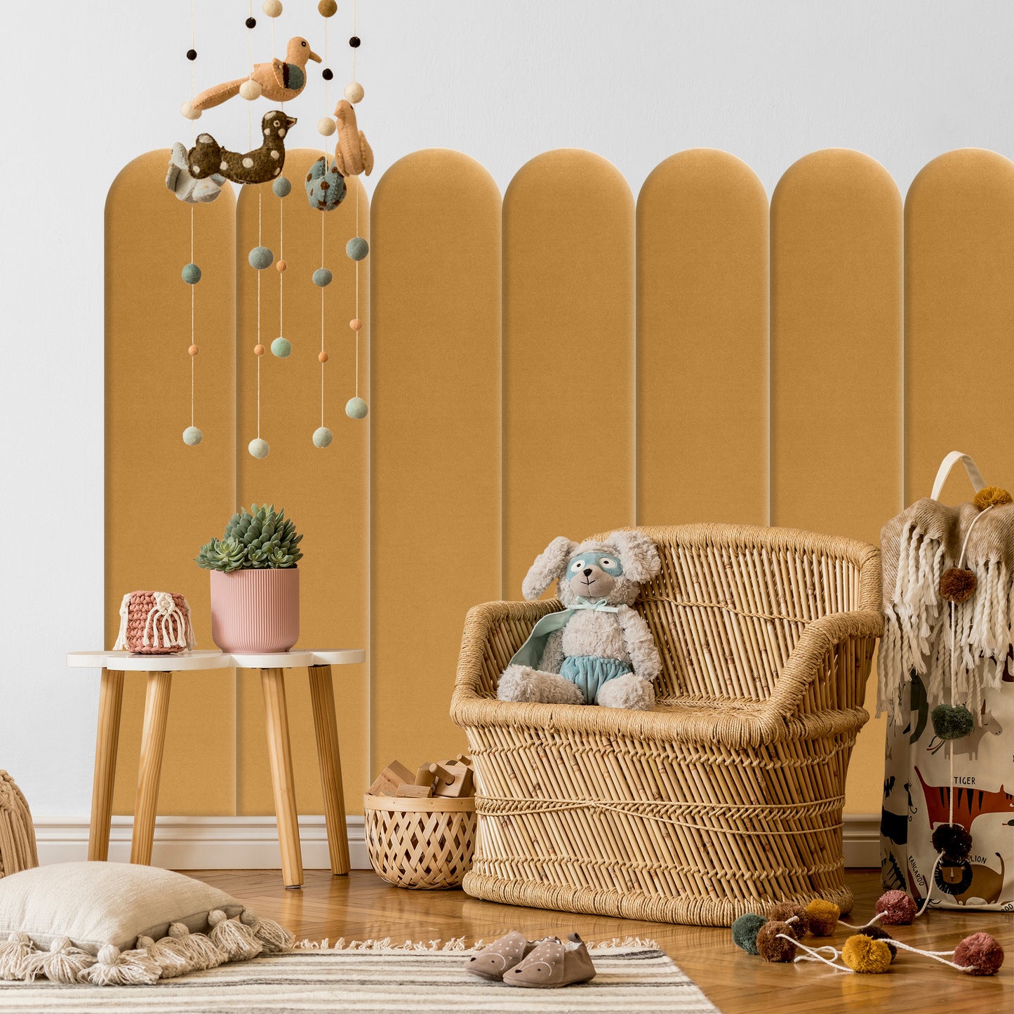 Upholstered Panel Yellow 20cm