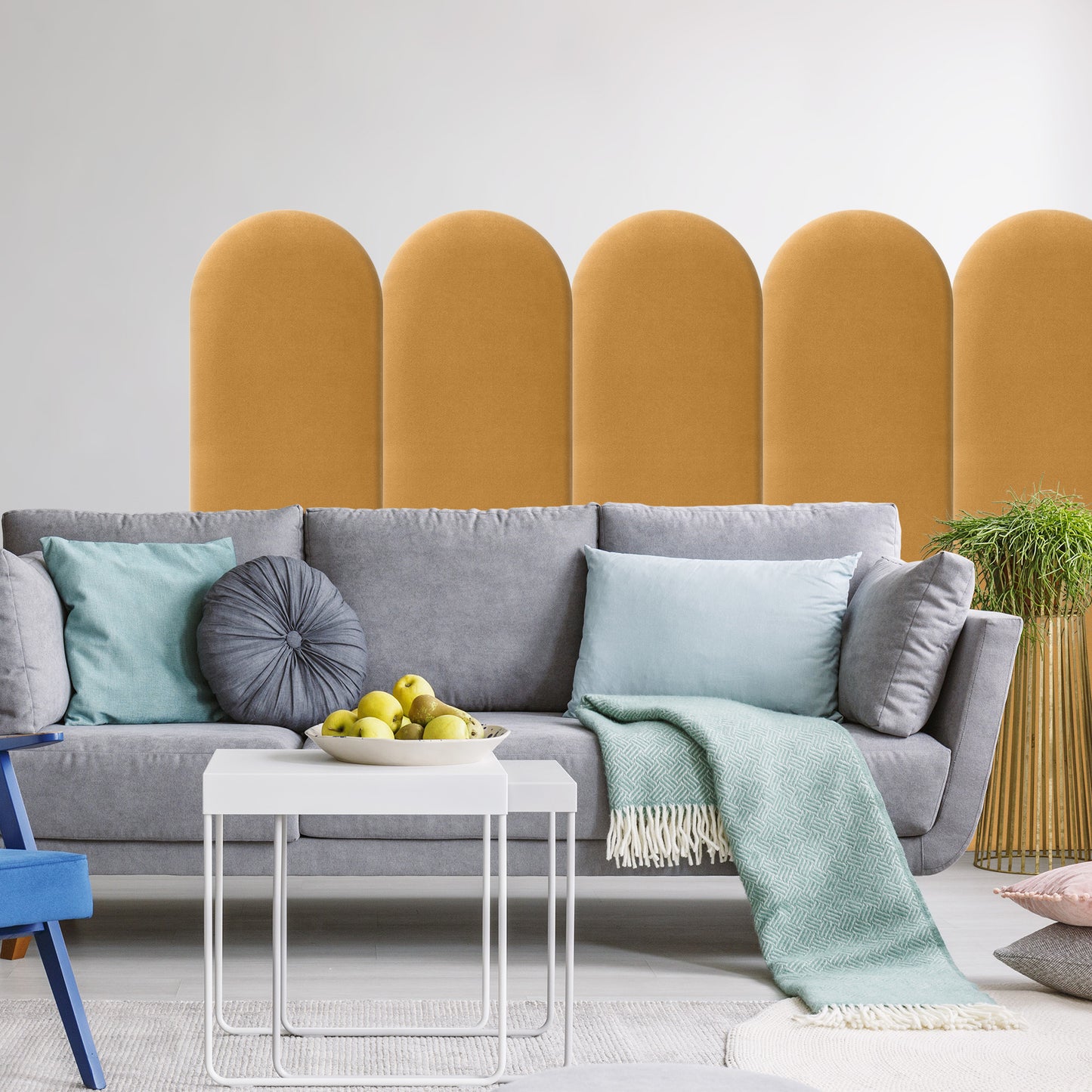 Upholstered Panel Yellow 30cm