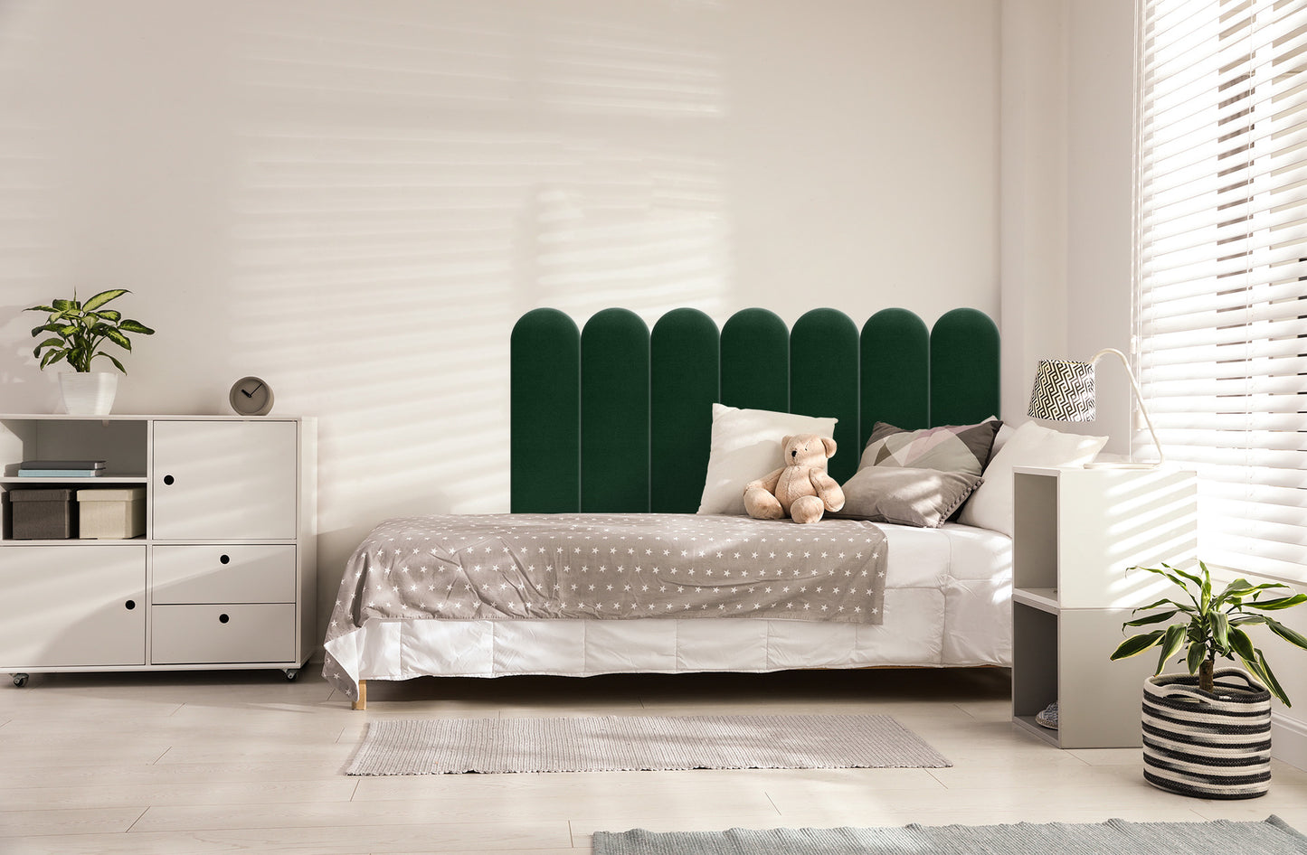 Upholstered Panel Bottle Green 20cm