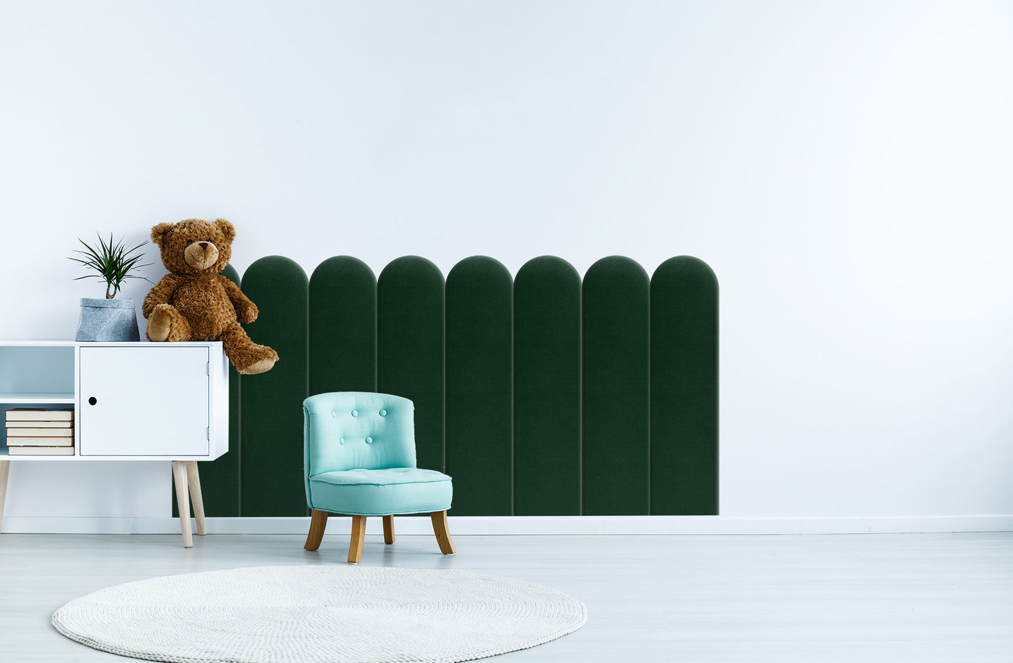 Upholstered Panel Bottle Green 20cm