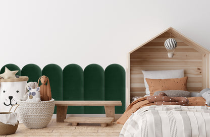 Upholstered Panel Bottle Green 30cm