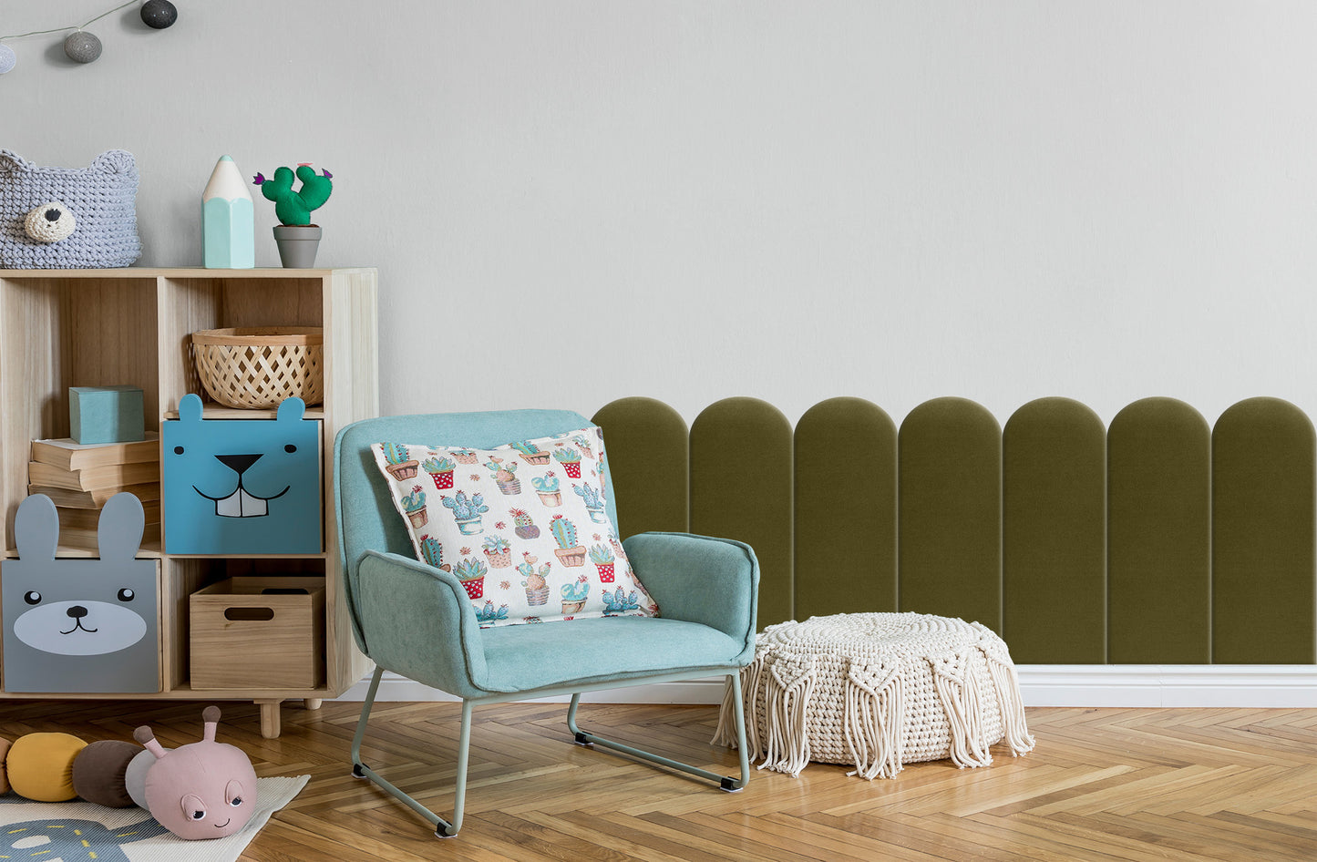Upholstered Panel Khaki 20cm