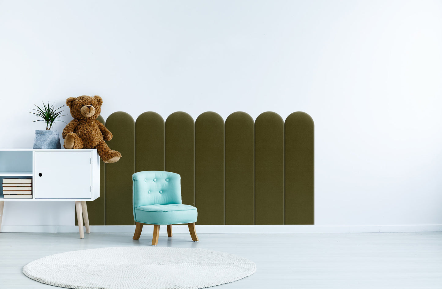 Upholstered Panel Khaki 20cm
