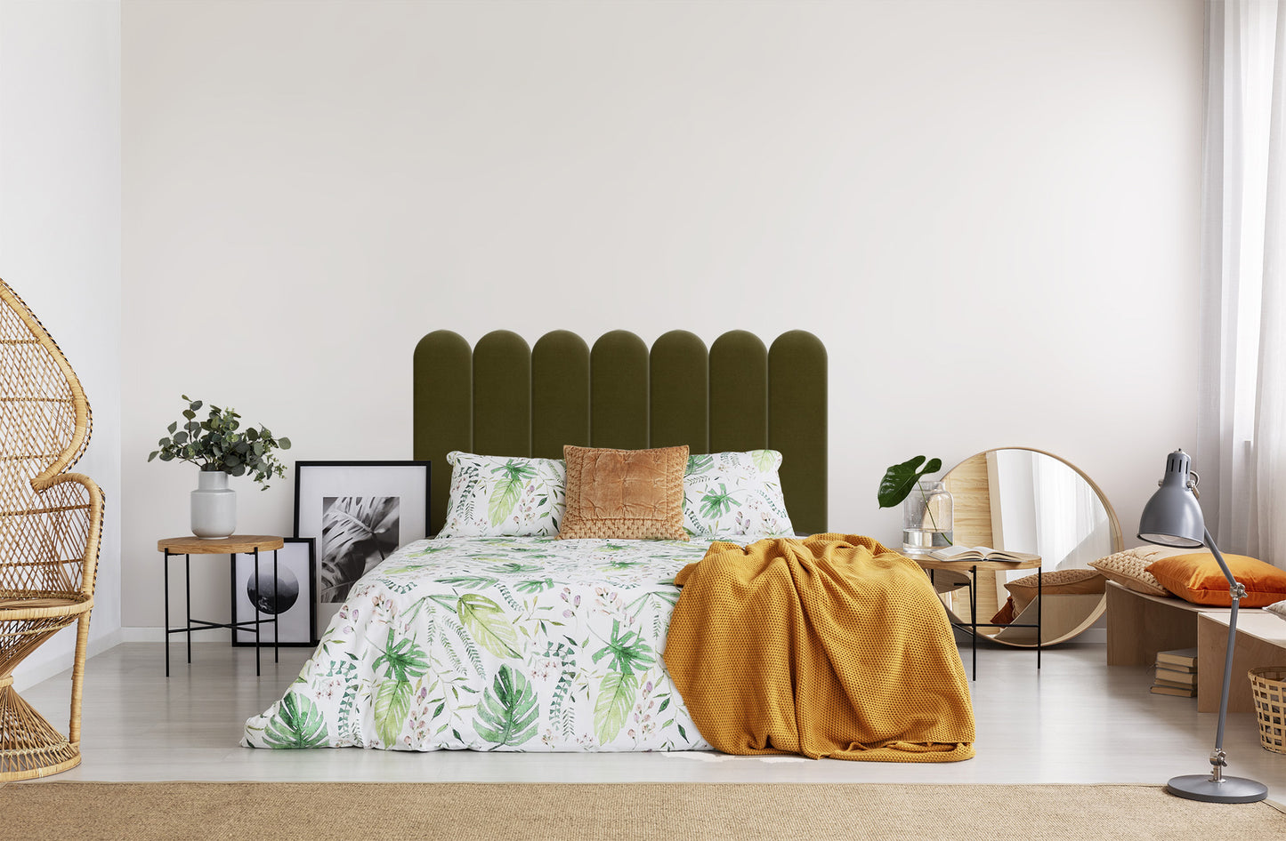 Upholstered Panel Khaki 20cm