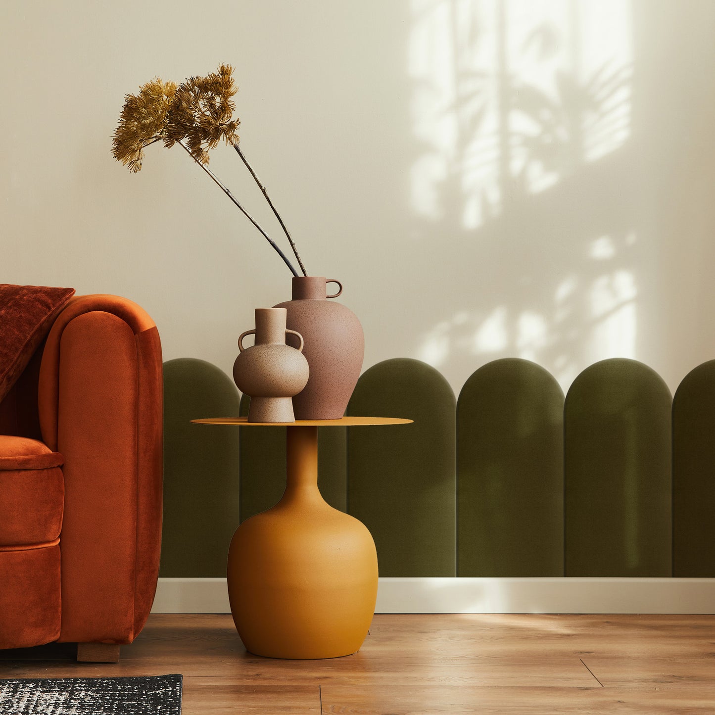 Upholstered Panel Khaki 30cm