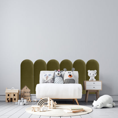 Upholstered Panel Khaki 30cm